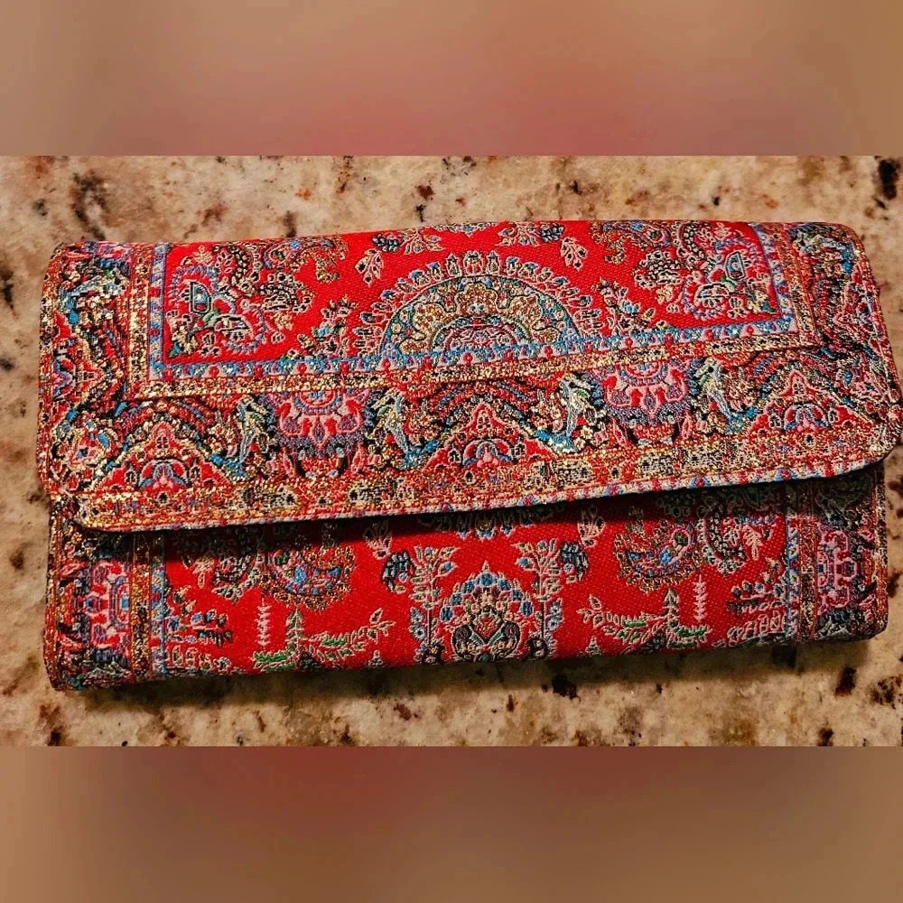 Boho Handmade Trifold Wallet - Picture 2 of 7